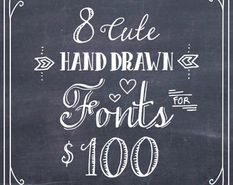8 FONT BUNDLE Sale Discount Deal Hand Drawn French Whimsical 8 FONT BUNDLE Sale Discount Deal Hand Drawn French Whimsical