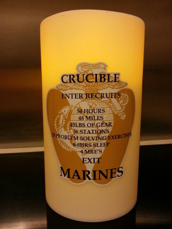 USMC Crucible Candle by RATTACOOLDREAM on Etsy