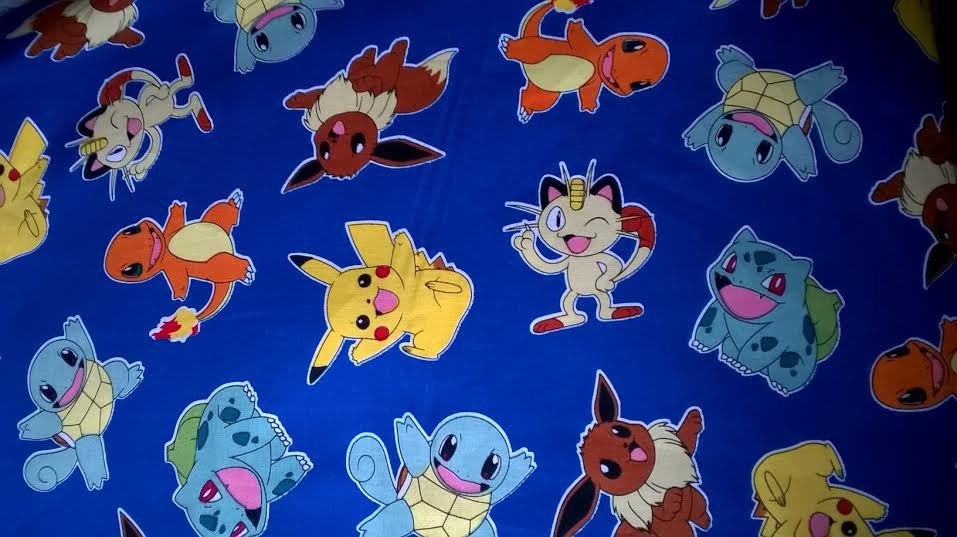Pokemon Cotton Fabric by DinosaursNDaisies on Etsy