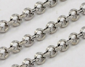 stainless steel chaincross chain 4x4 mm round links decorative rolo chainantique silver - Decorative Chain stainless steel chaincross chain 4x4 mm round links decorative rolo chainantique silver - Decorative Chain