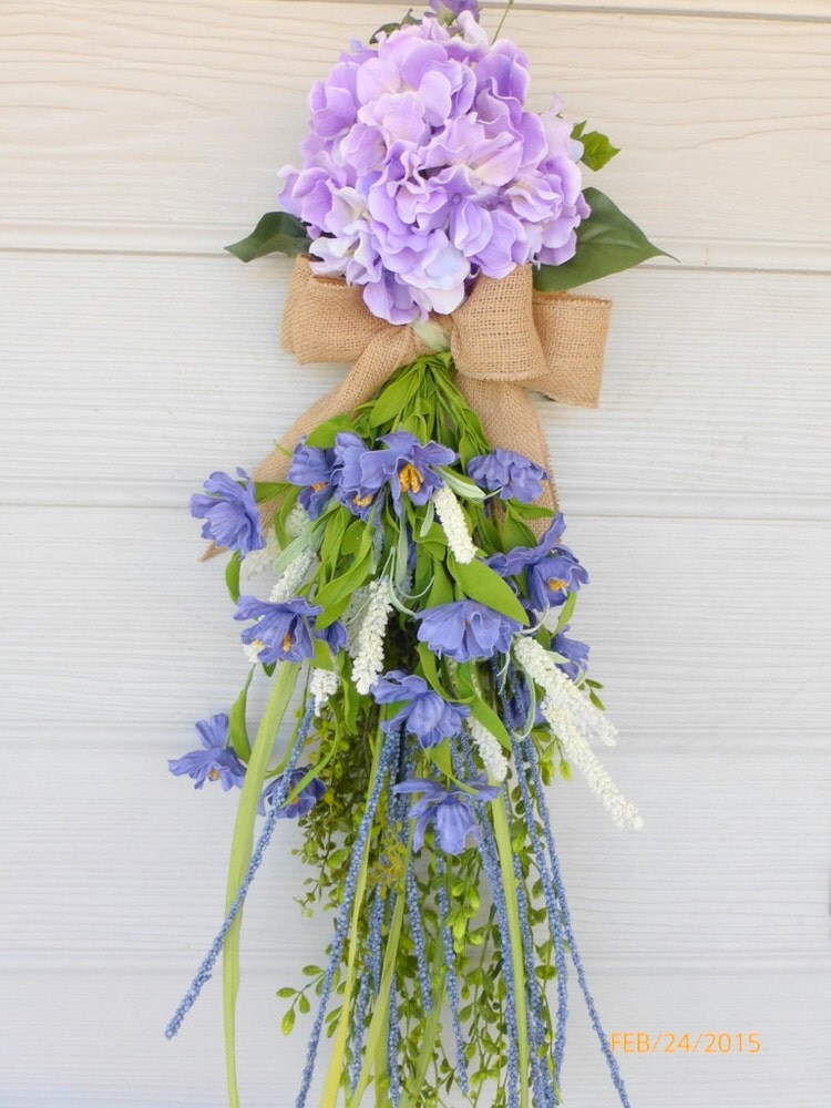 Hydrangea Door Swags Spring door swags by JulieButlerCreations