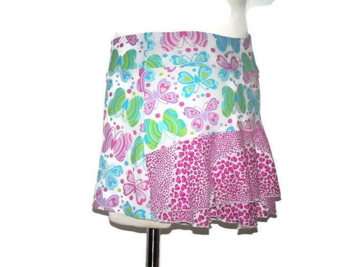 Tennis Running skirt skort with built in shorts. Girls 12