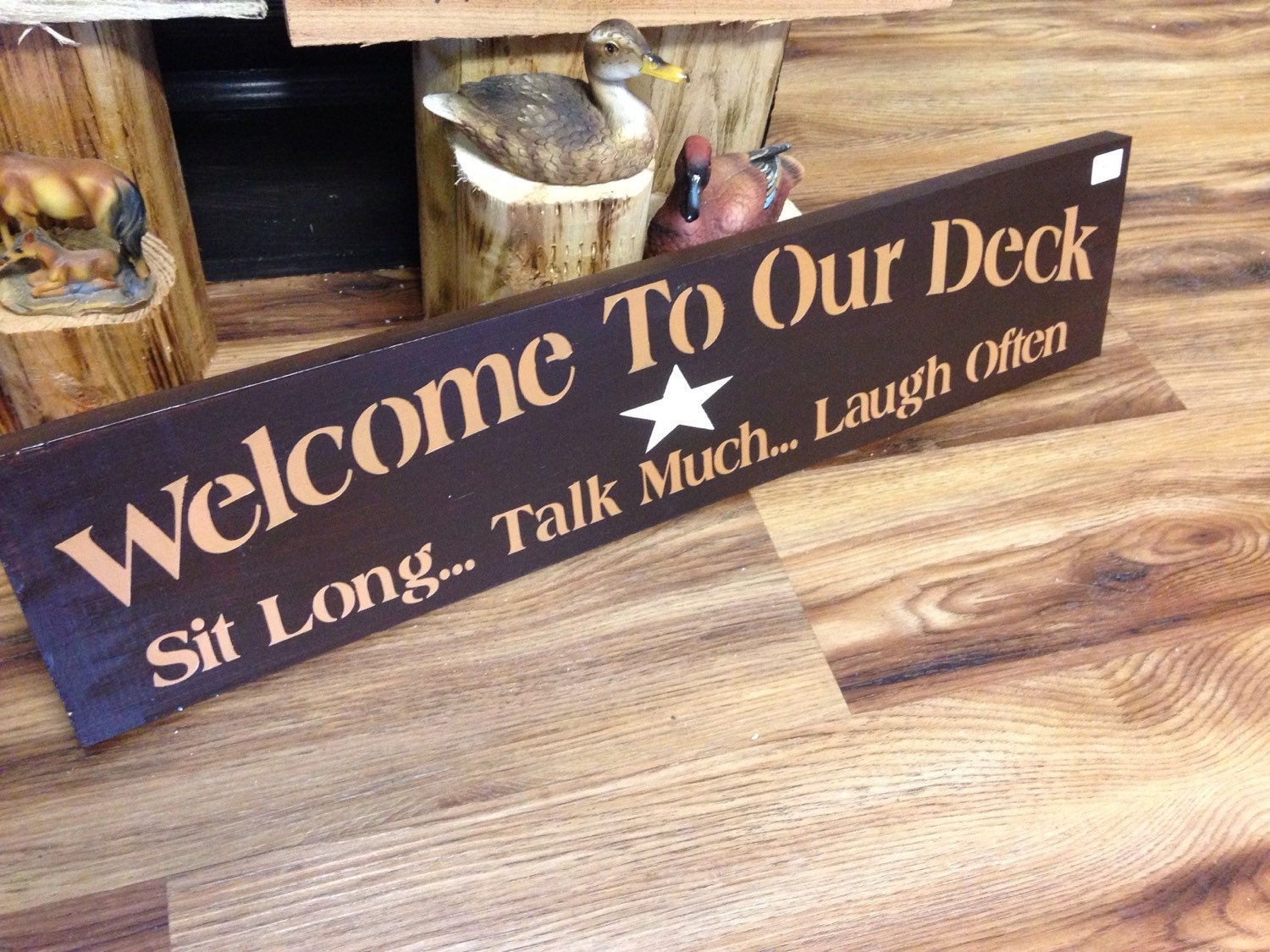 to our deck sign