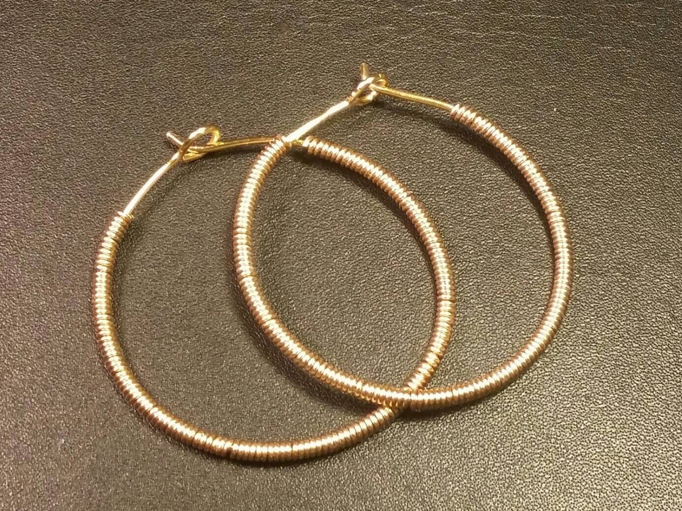 Wire Wrapped Hoop Earrings Small by DetailedSymmetry on Etsy