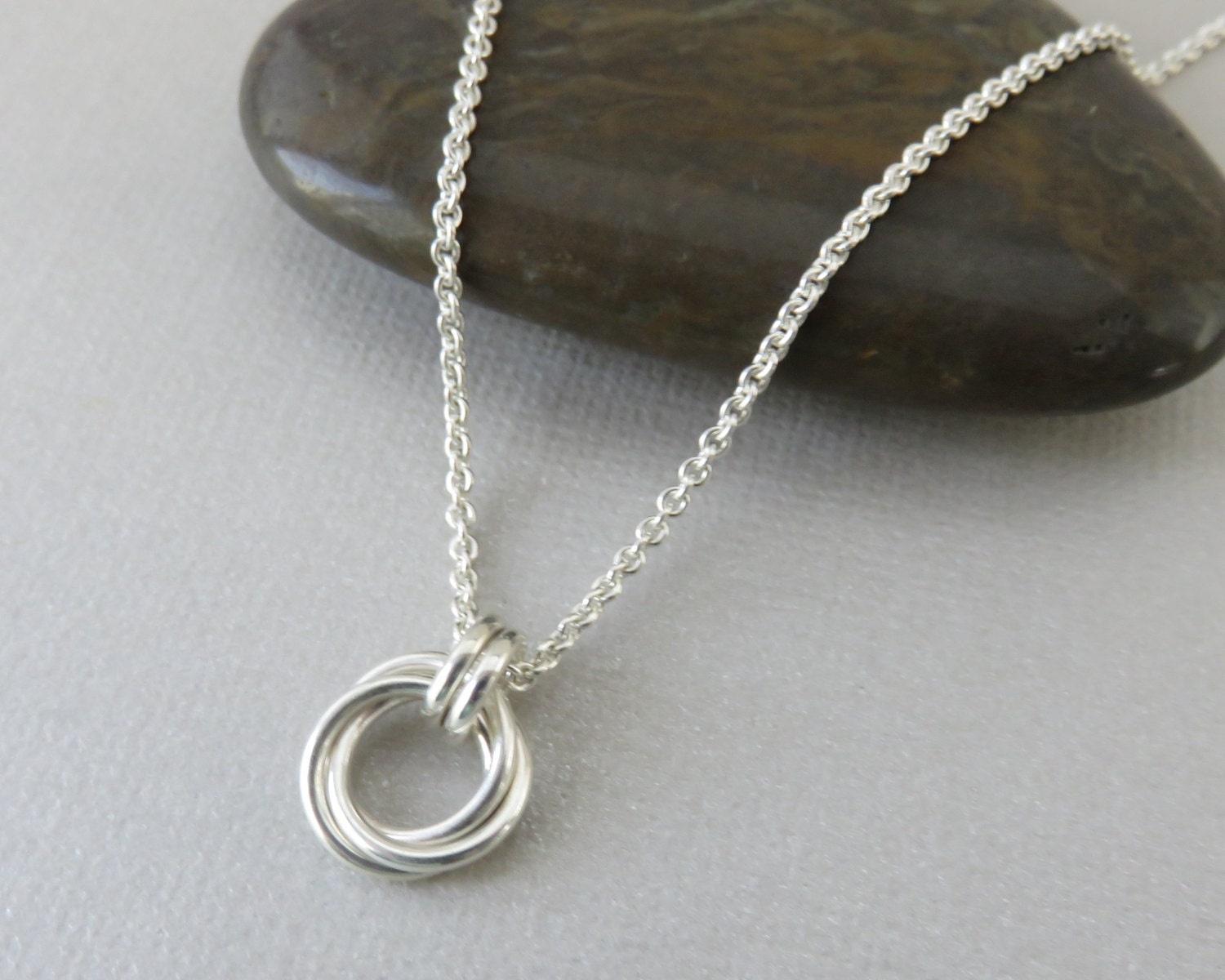 Love Knot Necklace sterling silver eternity necklace 3