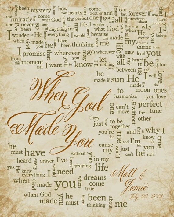 Wedding Song When God Made You wedding song lyric when god made you by by Wedding Song When God Made You wedding song lyric when god made you by by