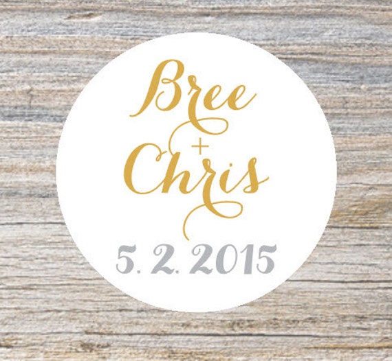 Custom Wedding Stickers Wedding Favor Cookie Bags Custom