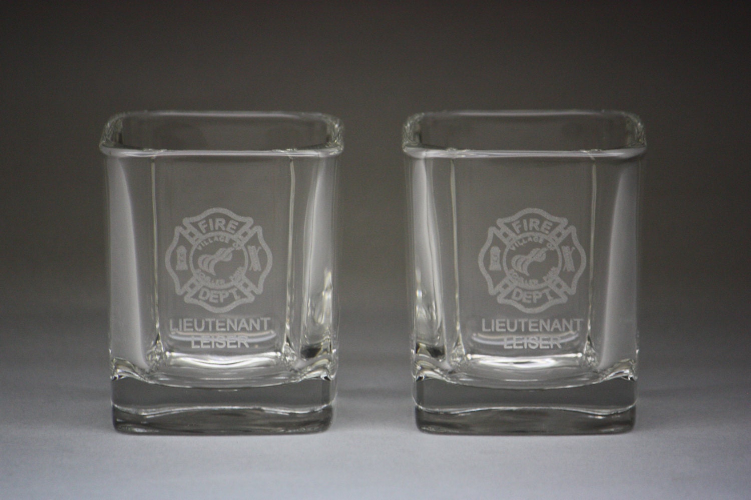 Custom Engraved Square Rocks Glasses Set Of 2 Whiskey
