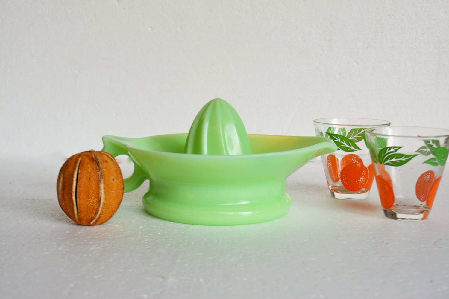 Vintage McKee Jadeite Juice Reamer Citrus Juicer Green Glass