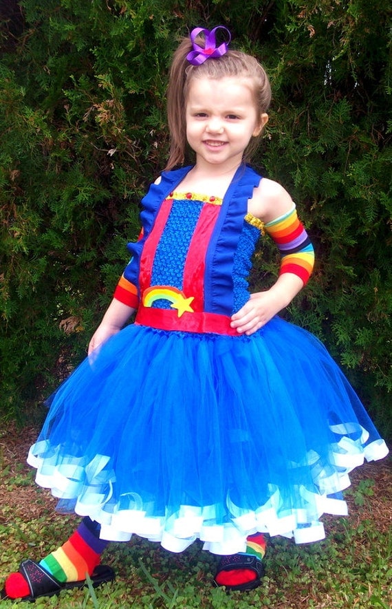Rainbow Brite inspired tutu dress cosplay costume