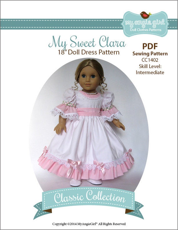 Pixie Faire My Angie Girl My Sweet Clara Dress Doll Clothes