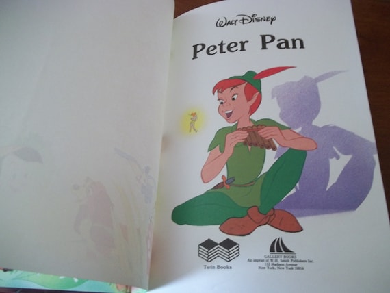 Walt Disney Peter Pan Hardcover Book 1989 Peter Pan Book