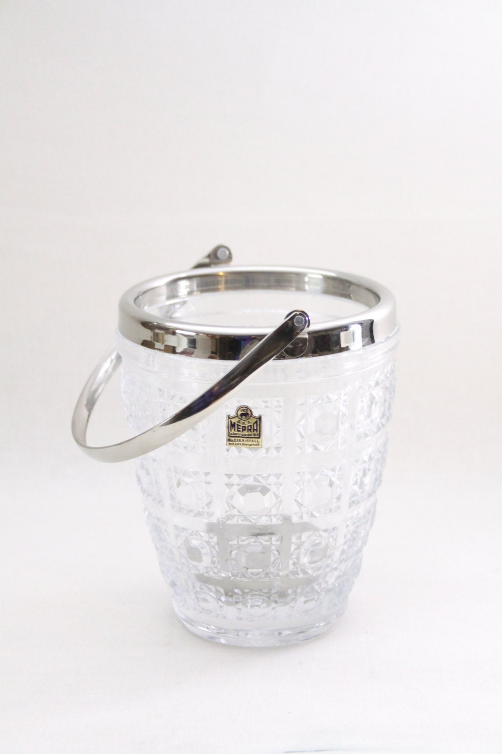 Italian Glass Ice bucket by Mepra Haute Juice
