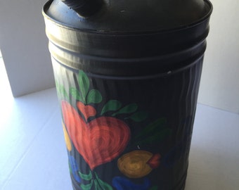 Vintage 2 gallon painted kerosene Can