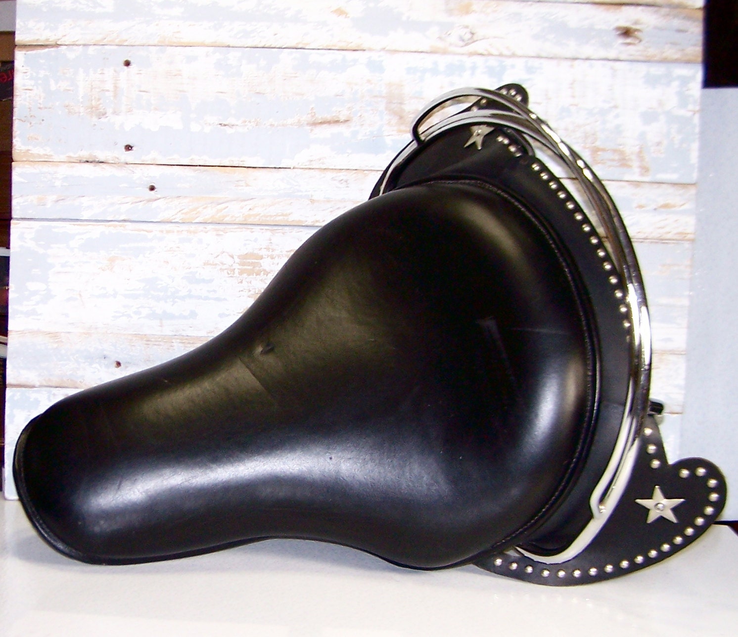 Leather Solo Motorcycle Seat Vintage Black by SexyTrashVintage