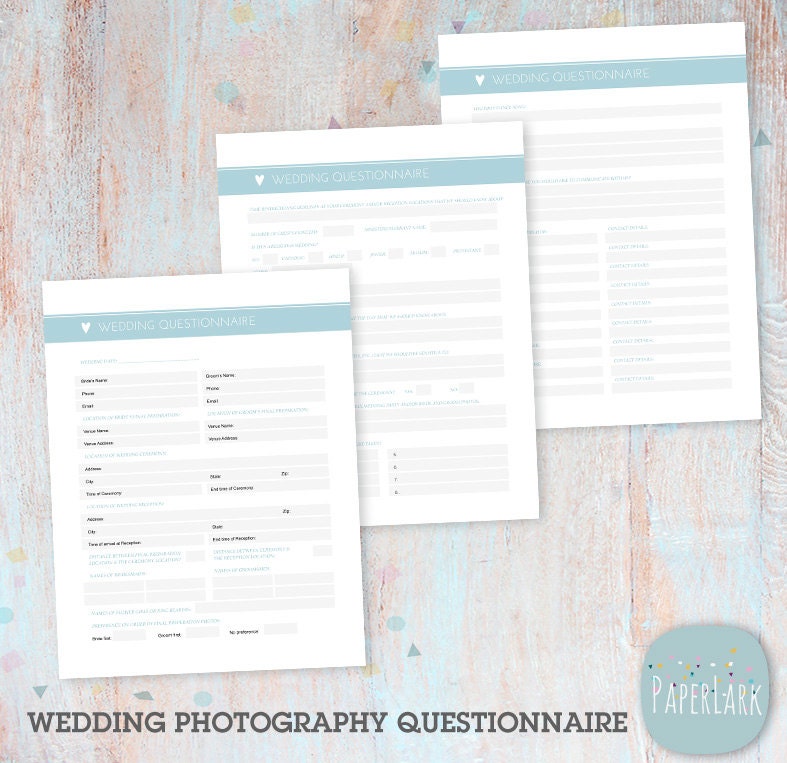 Wedding Photography Questionnaire Photoshop Template Ng019 Wedding Photography Questionnaire Template