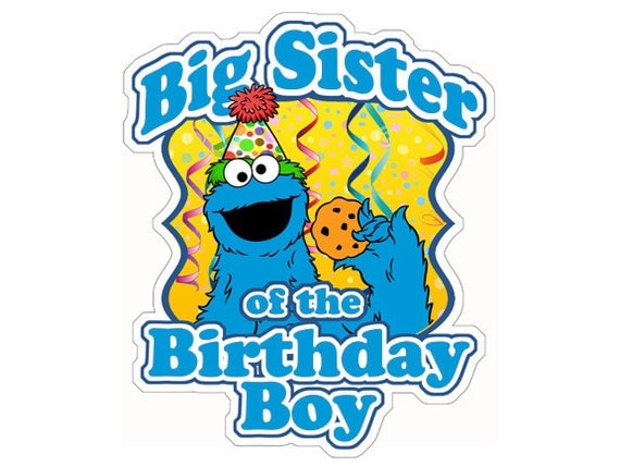 Cookie Monster Sesame Street Happy Birthday Big by Pennyring