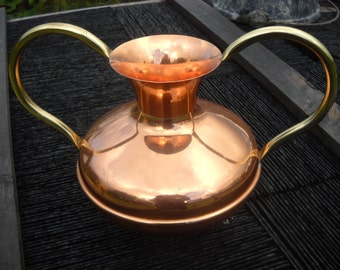 French Copper Vase Hand Made Vase Vintage Villedieu Stamp Marked Guarantee Villedieu Cuivre France Beautiful Copper Vase Villedieu Vase