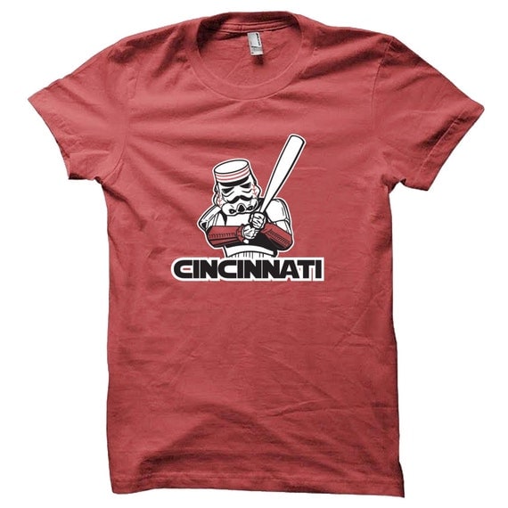 Cincinnati Reds Storm Strooper Star Wars Funny by BLACKOUTTEES