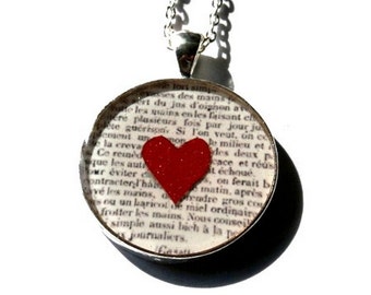 RED HEART NECKLACE - Tiny Heart Necklace - Delicate Necklace - Bridesmaid Gift - Valentine's day - girlfriend gift - Love
