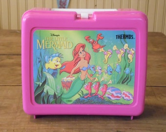 FREE SHIPPING - The Little Mermaid Lunch Box/Vintage Lunch Box/Vintage ...