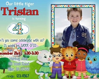 Digital Daniel Tiger's Neighborhood Invitation, Daniel Tiger Invitation, Daniel Tiger Invite, Digital Daniel Tiger