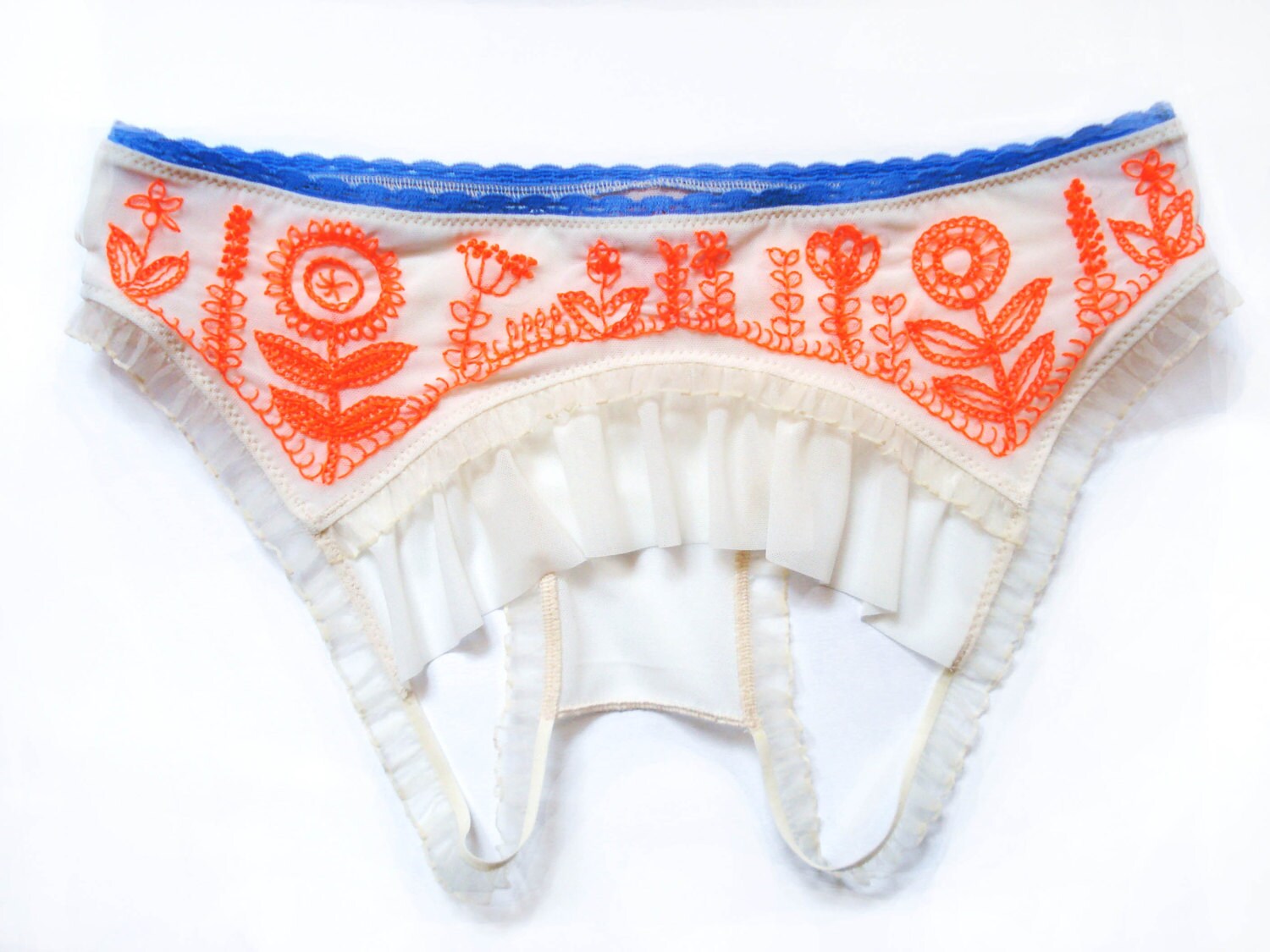 Neon flowers panty by FRKSlingerie on Etsy