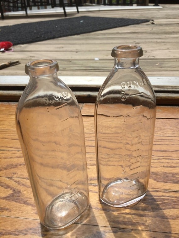 Vintage Antique Glass Baby Bottles Nurser