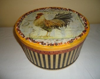 Rooster Round Storage Box