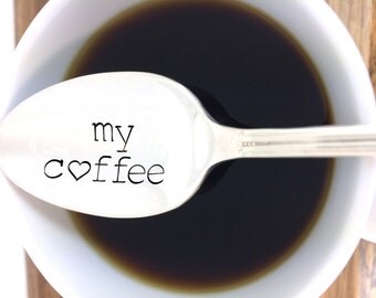 stocking stuffer for her, my coffee spoon, coffee gift, gifts for women, caffeine, my coffee