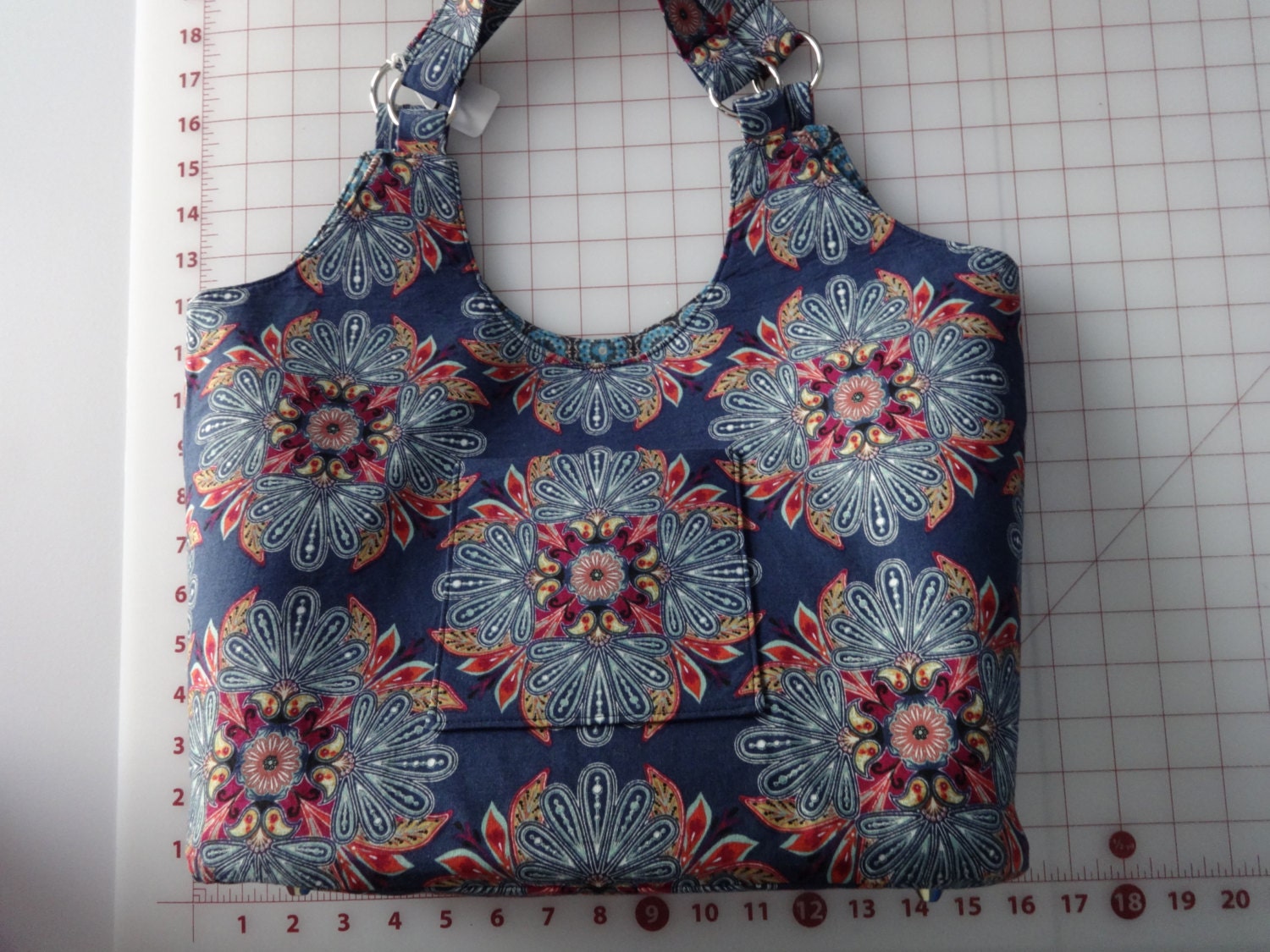 Pocketbook Purse HandbagTote Handmade Large Blue by Canicarryu