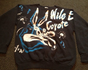 Vintage 2000 Warner Bros Looney Tunes Wile E Coyote Road Runner T-Shirt