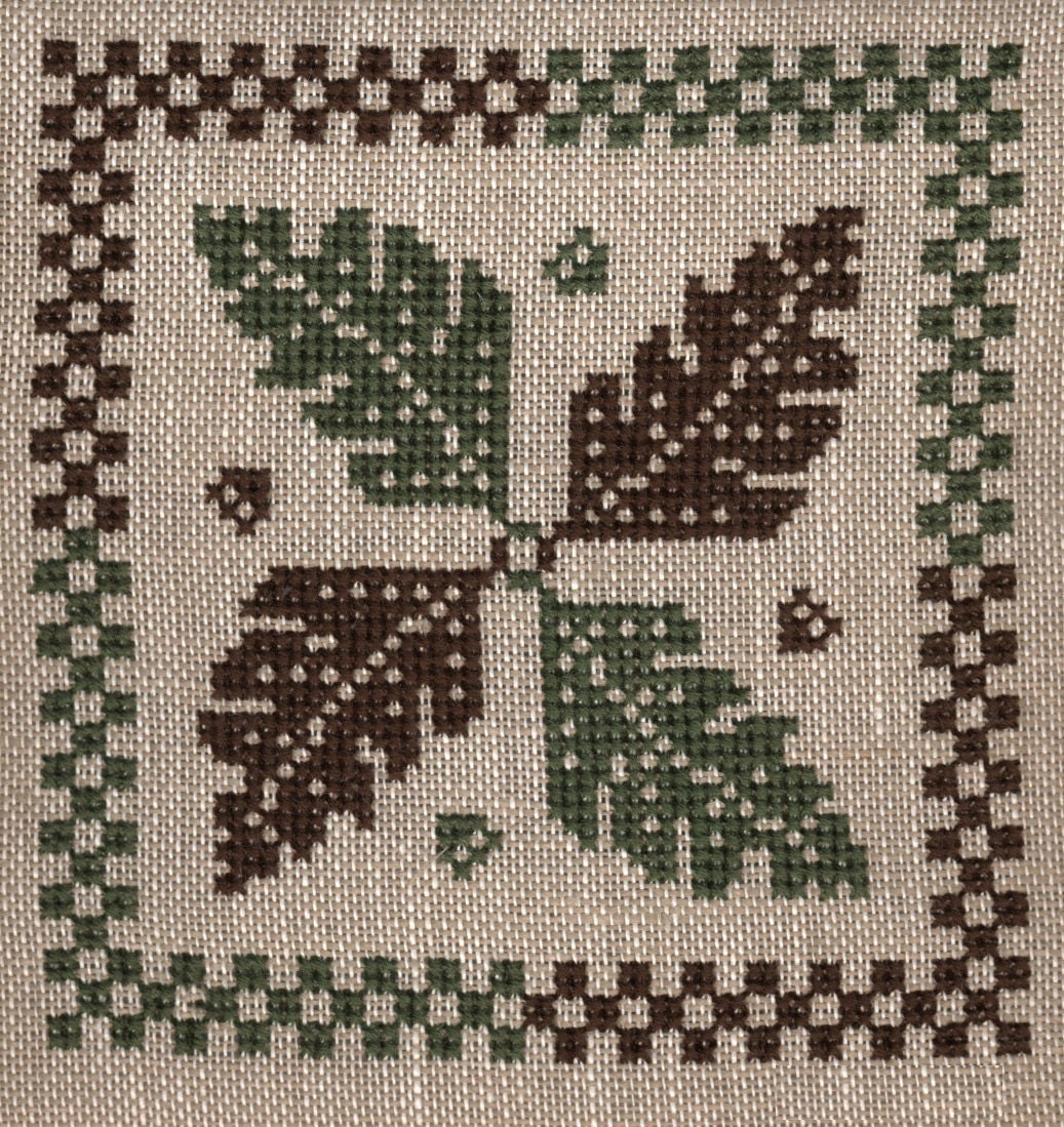 PDF CHART counted cross stitch Autumn Equinox oak leaves acorns cxp0701 ...