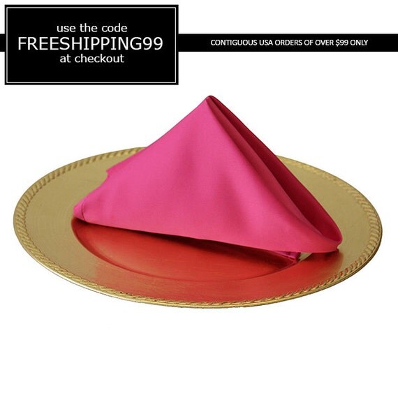 Fuchsia Napkin for Weddings, 20 Inch L'amour Wedding Napkins