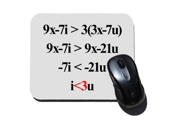 i3u Algebra Equation Formula Mouse Pad