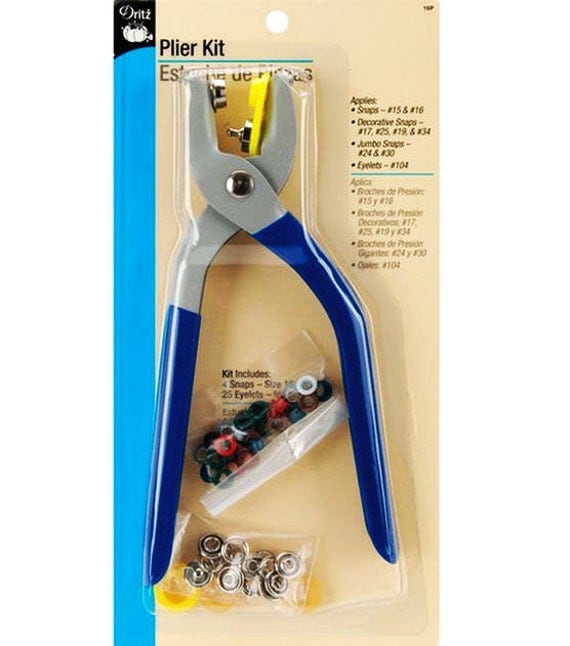 Dritz SNAP PLIERS Tool for Attaching Nosew 4part Metal Prong