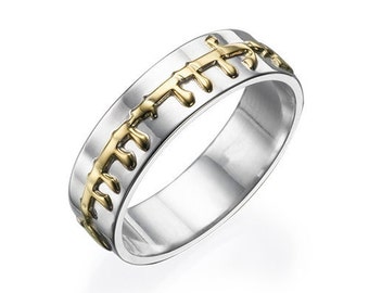 sterling silver hebrew wedding rings