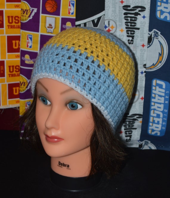 <b>...</b> Skull Cap Sport Mütze, hellblau, gelb und weiß, Fußball <b>UCLA Bruins</b> - il_570xN.750213230_bhfr