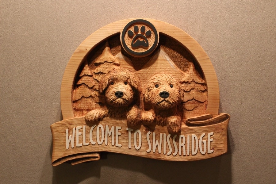 CUSTOM DOG SIGNS Carved wood signs Puppy Signs Pet Signs