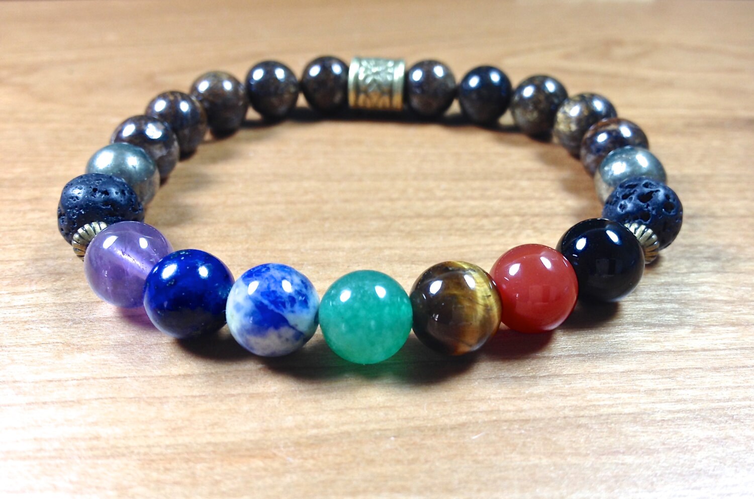7 Chakra Bracelet Mens Chakra Bracelet Meditation Bracelet