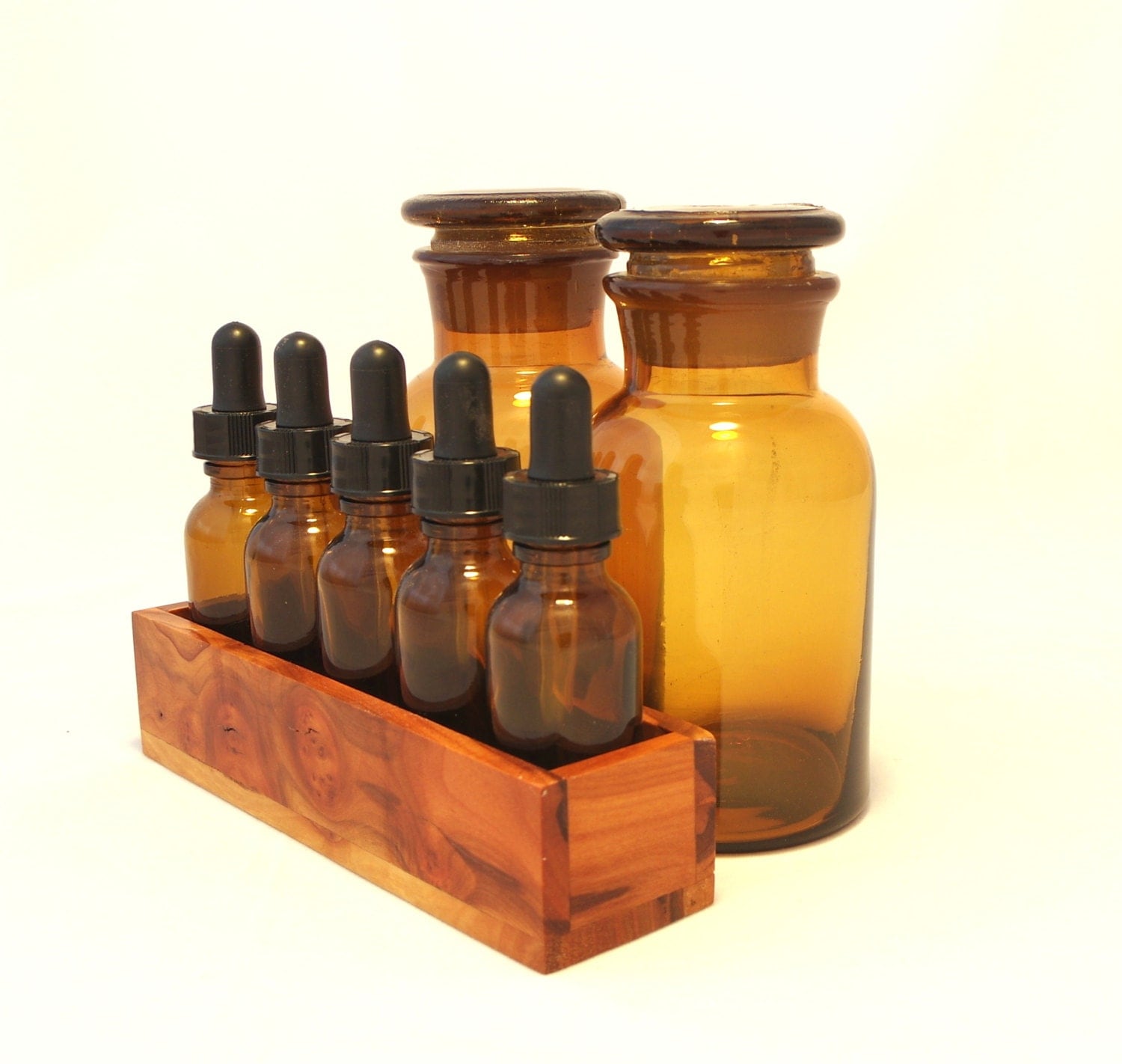 DIY Cocktail Bitters Kit Experimenter with hardwood tray