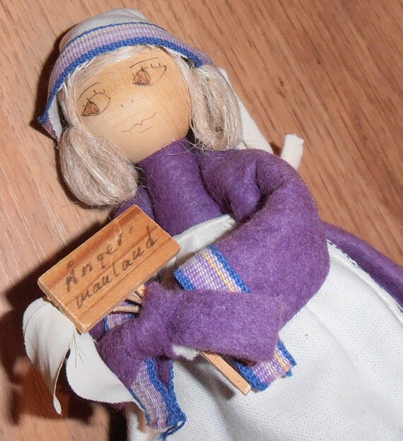 ON SALE Swedish doll figurine Handmadewooden by VintageButikGita