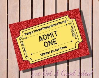 diy movie ticket etsy