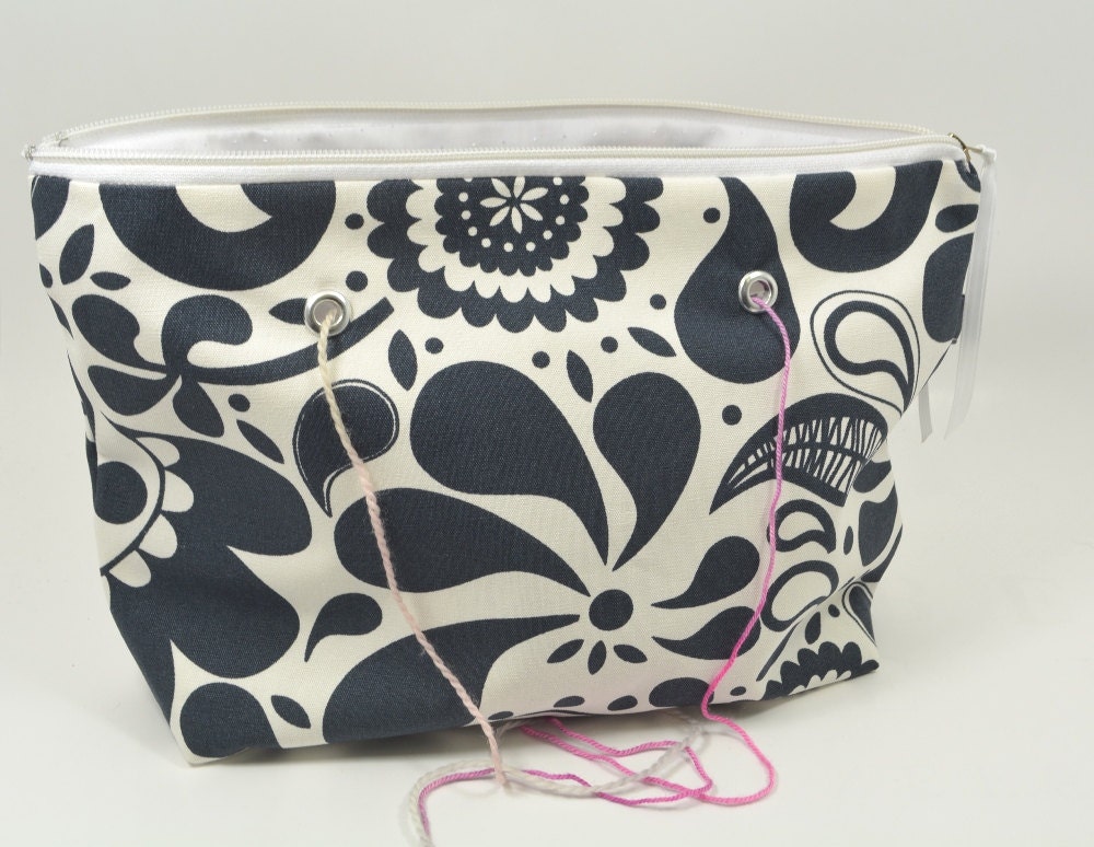 Double Yarn Bag Knitting Project bag Medium Crochet