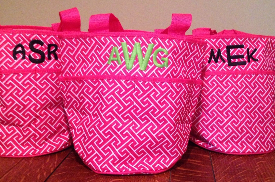Monogrammed Sassy Carry All Shower Caddy Pink