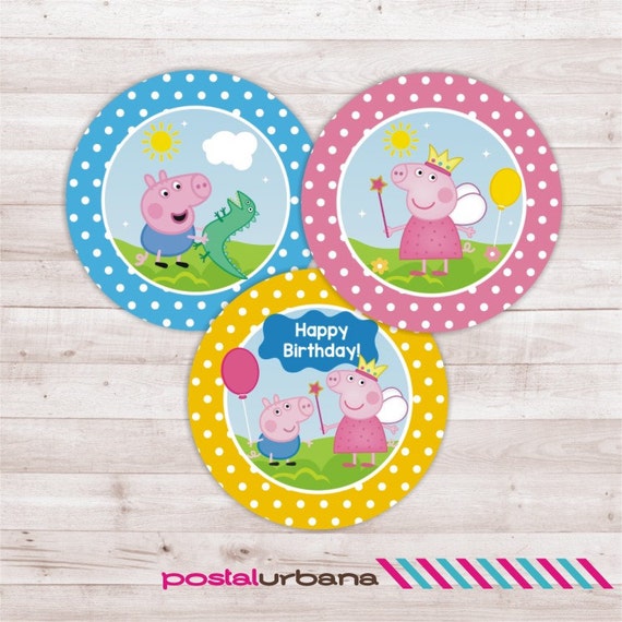 Toppers, stickers o etiquetas de Peppa Pig para Imprimir Gratis.  Peppa pig  para imprimir, Dibujo de peppa pig, Fiesta de cumpleaños de peppa pig