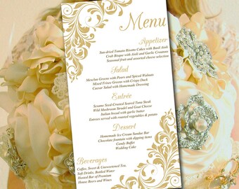 Fold Over Wedding Place Card Template Kraft by PaintTheDayDesigns