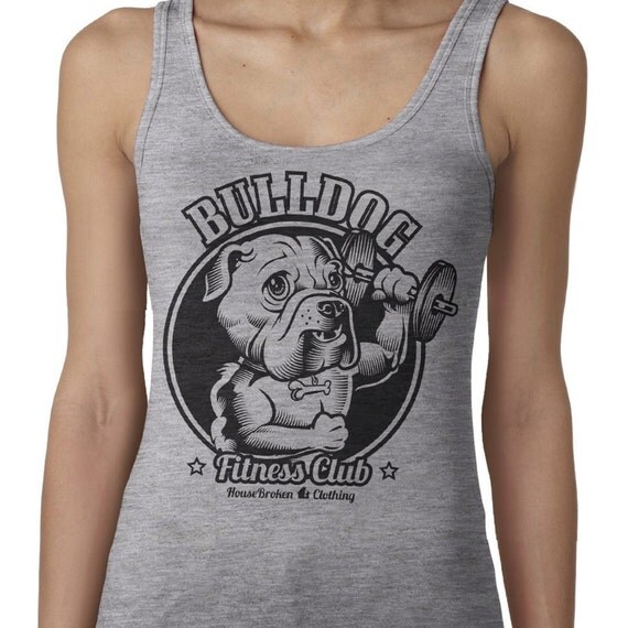 Bulldog Gym Workout Shirt Bulldog Dog Exercise Shirt