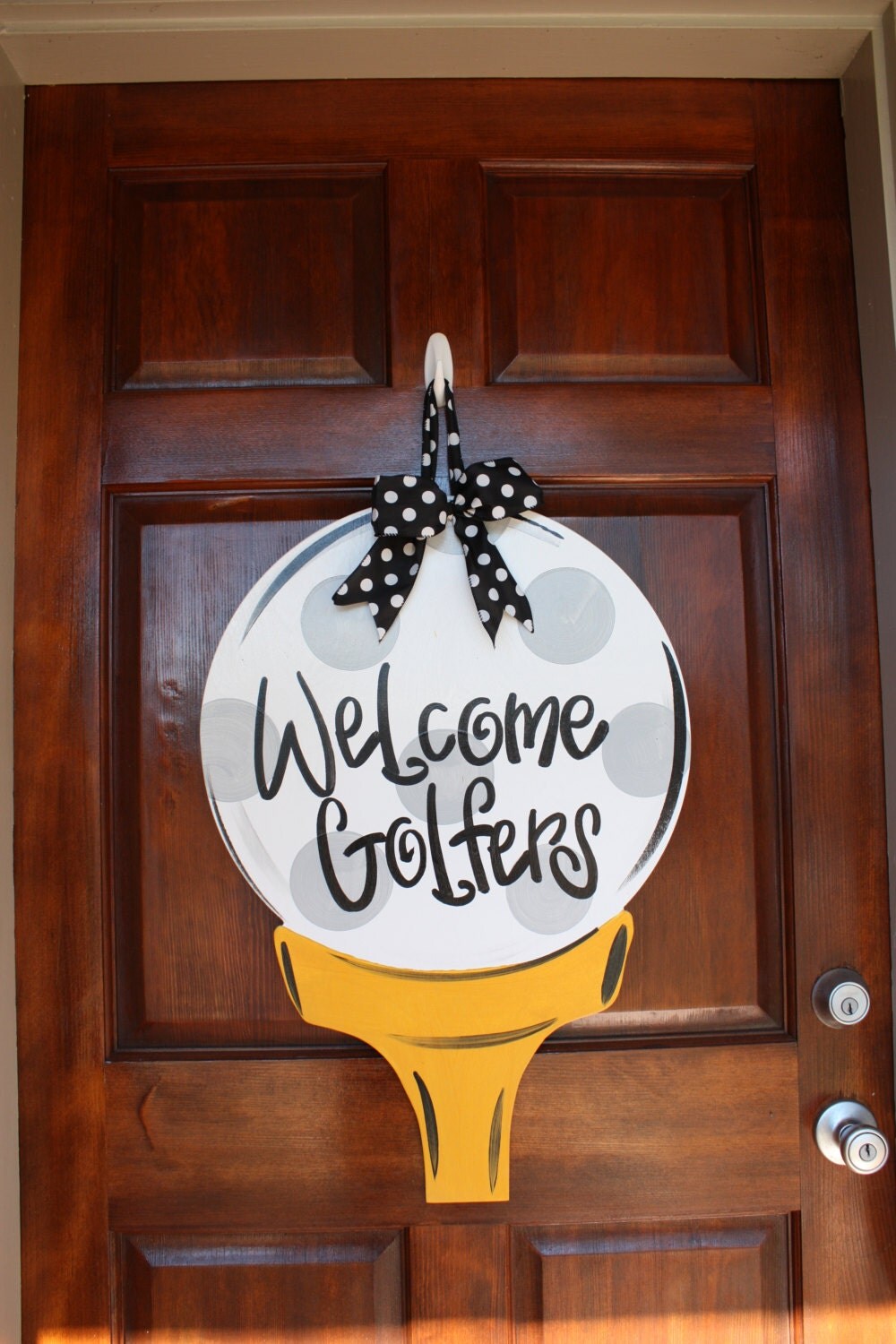 Golf Ball Door Hanger Golf Wreath Golfer by SouthernStyleGifts