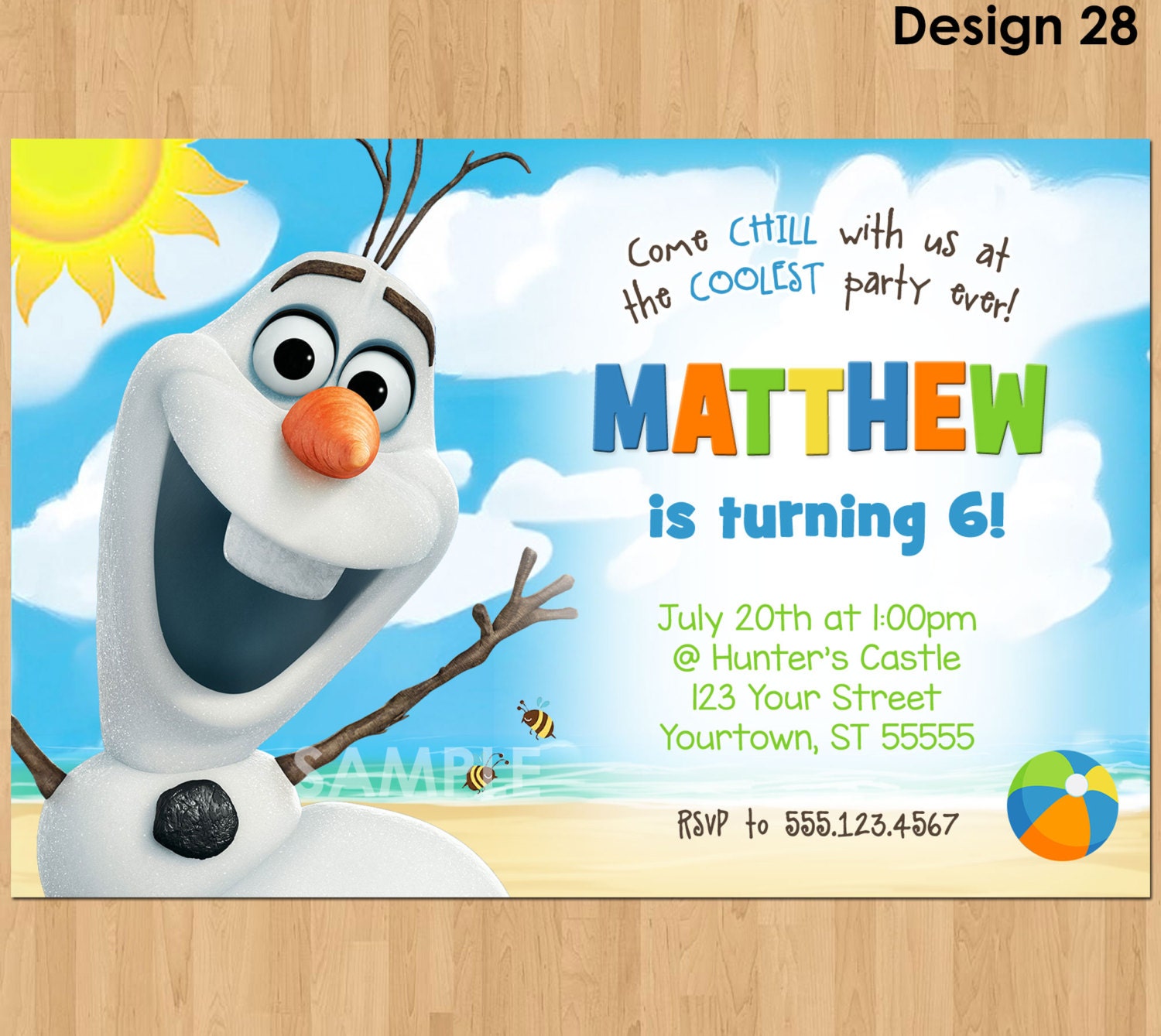 olaf summer invitation olaf invitation olaf in summer